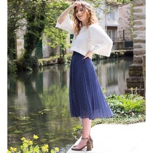 & Other Stories polka dot midi skirt